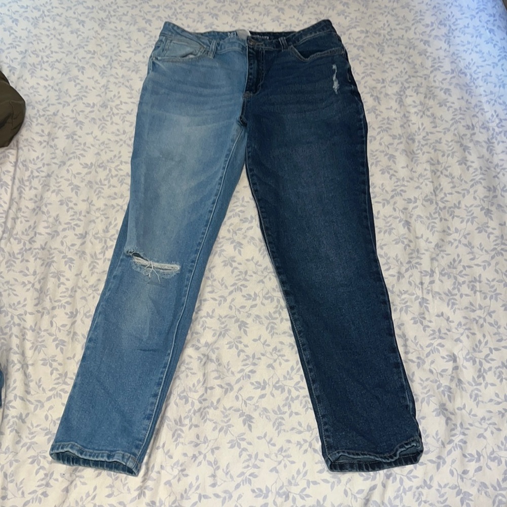 Two toned mom jeans size 13